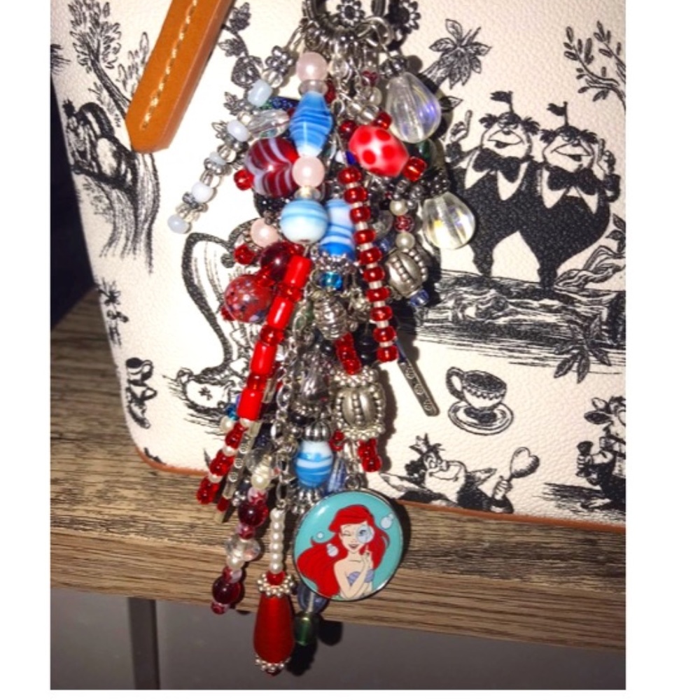 Handmade Beaded Ariel The Little Mermaid Keychain/ Bag Charm